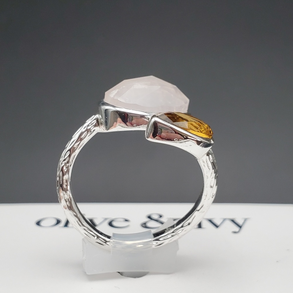 OLIVE & IVY FINE SILVER PLATED RING SZ 8